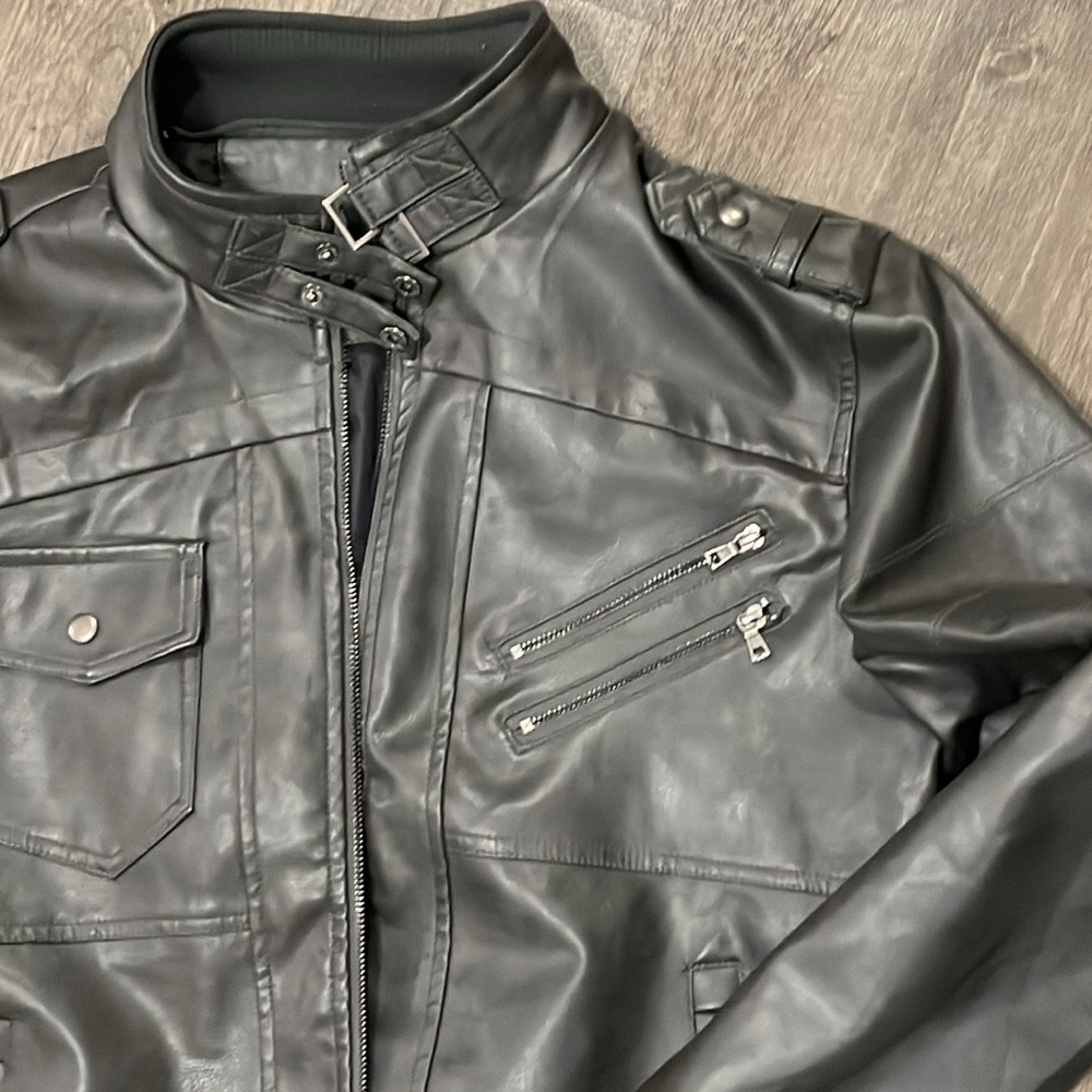 Men’s Large Brandless Faux Leather Jacket